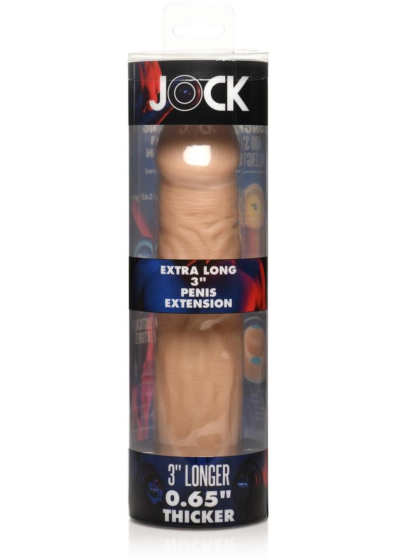 JOCK - Funda de extensión de pene extra larga de 7,6 cm - Vainilla