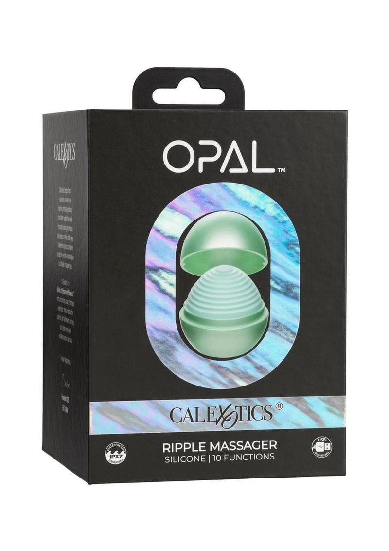 Masajeador recargable de silicona Opal Ripple - Verde