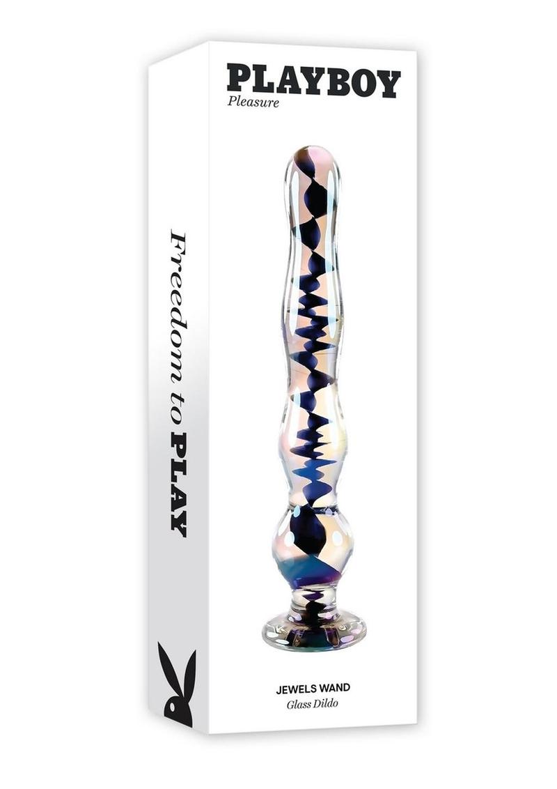 Sonda de cristal para varita Playboy Jewels - Transparente/Negro