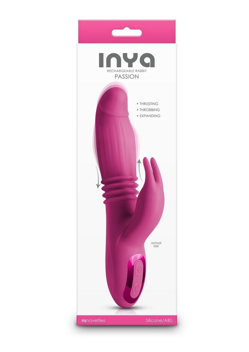 Vibrador de conejo de silicona recargable Inya Passion - Rosa