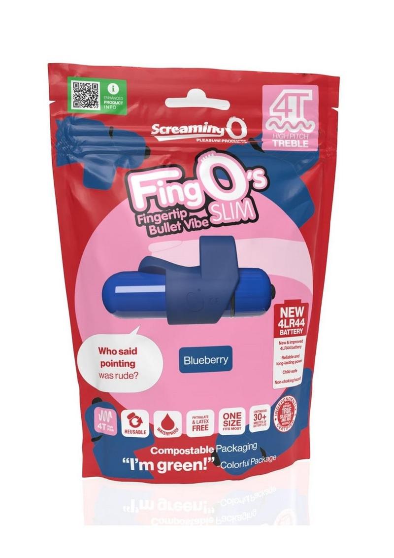 Vibrador de dedo delgado 4T FingO - Arándano