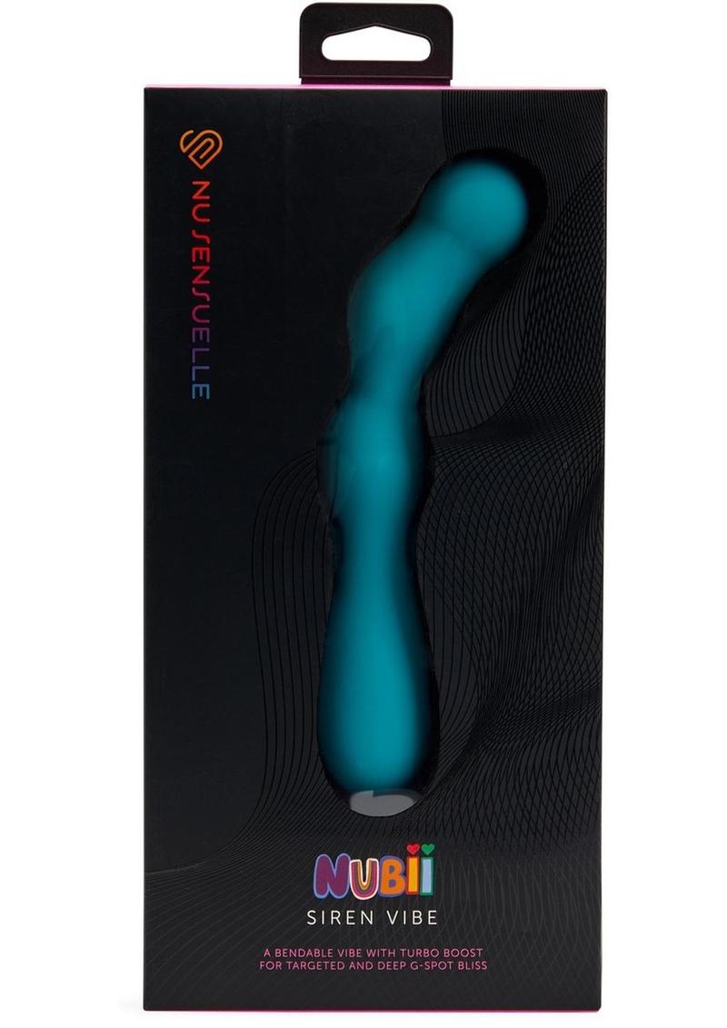 Nu Sensuelle Siren Nubii Vibrador de punto G de silicona recargable y flexible - Azul