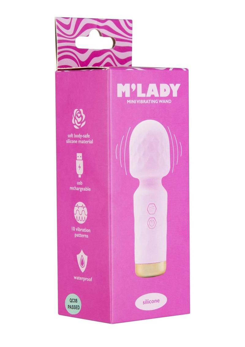 Mini varita vibradora de silicona recargable M'Lady - Rosa