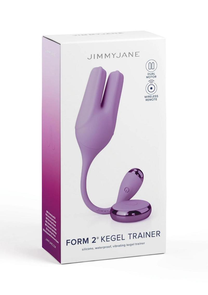 Estimulador de Kegel de silicona recargable JimmyJane Form 2 con control remoto - Morado