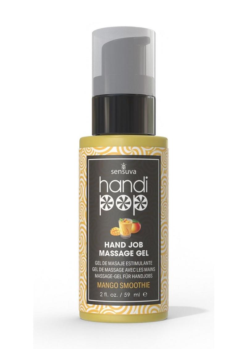 Gel de masaje comestible HandiPop para masturbación manual, batido de mango, 2 oz