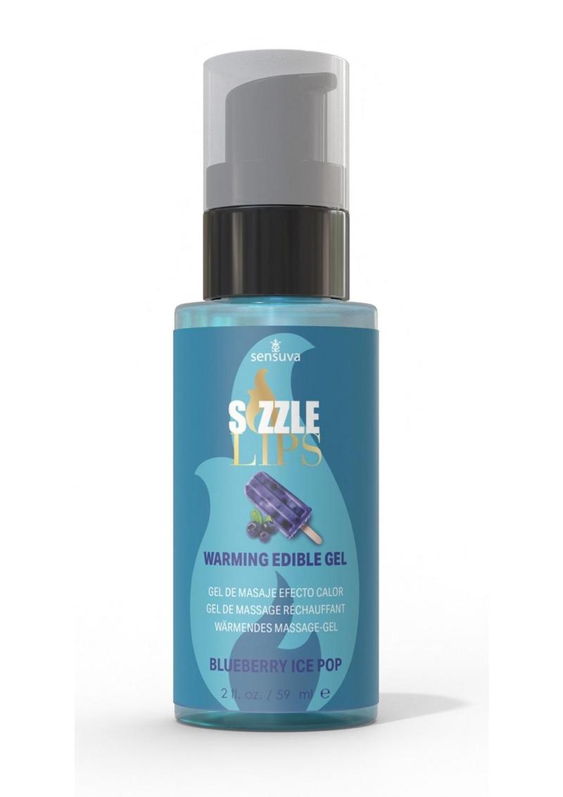 Paletas heladas de arándanos en gel comestible Sizzle Lips, 2 oz