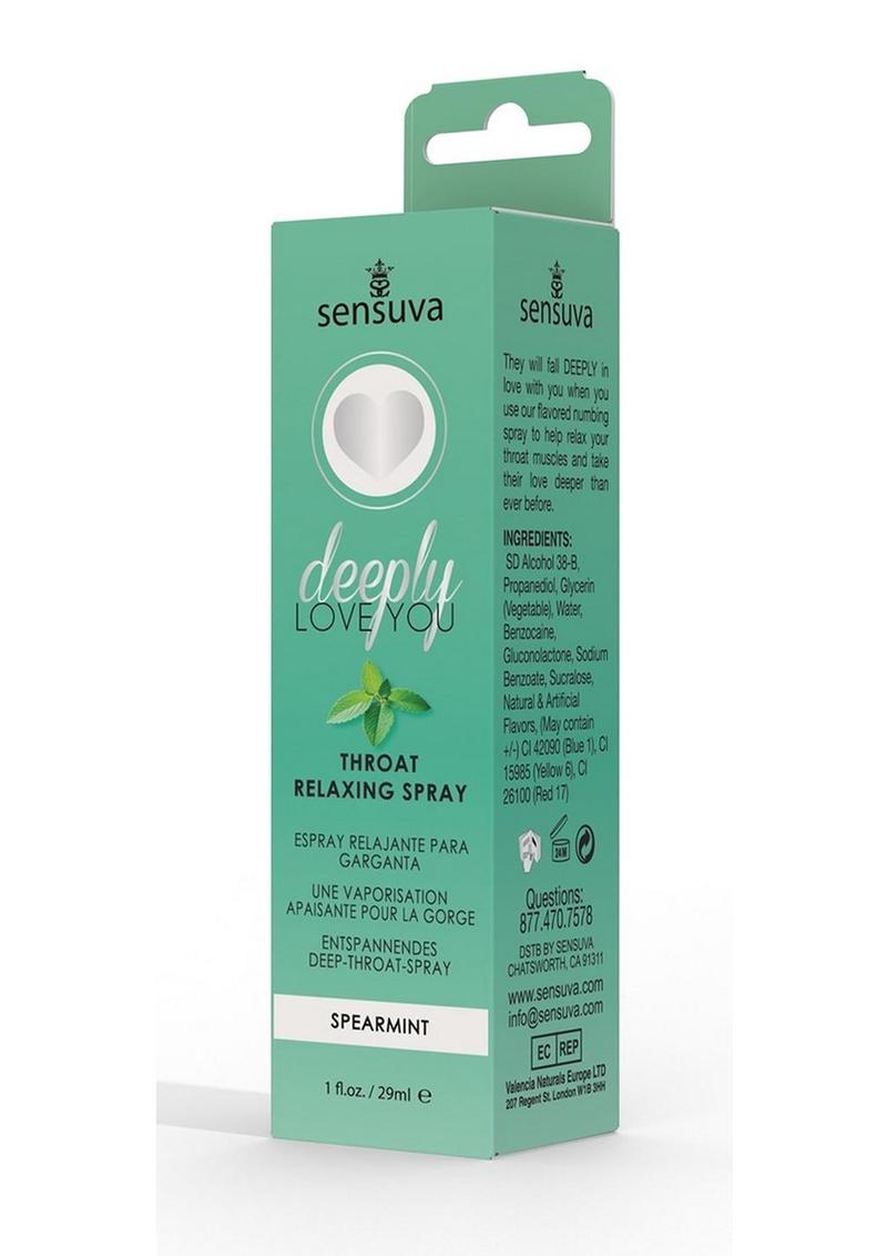 Spray relajante para la garganta Deeply Love You de menta verde, 1 oz