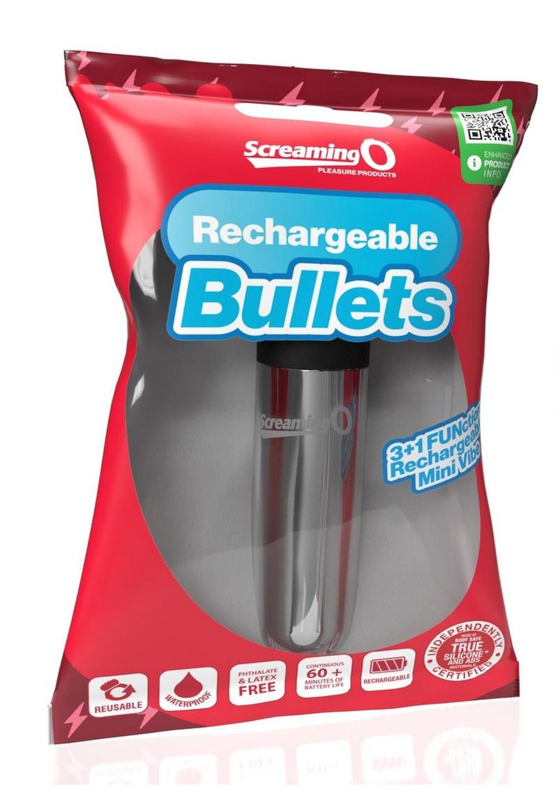 Balas recargables Screaming O - Plateadas