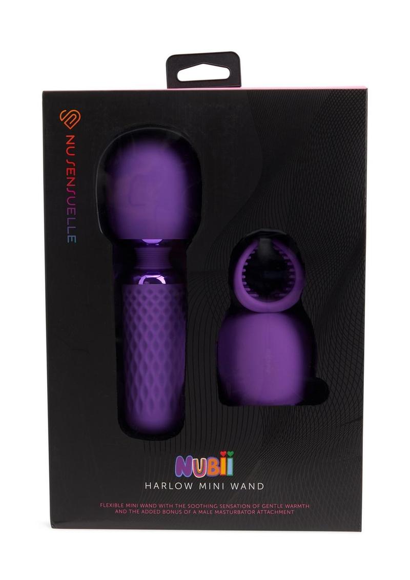 Mini varita térmica de silicona recargable Nu Sensuelle Harlow Nubii con accesorio - Morado