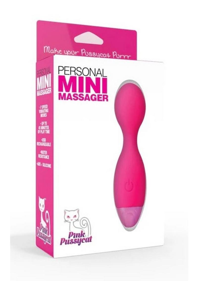 Minimasajeador personal recargable con vibración Pink Pussycat - Rosa