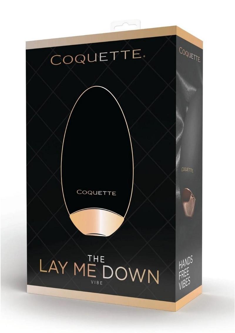 Masajeador de silicona recargable Coquette The Lay Me Down - Negro/Dorado