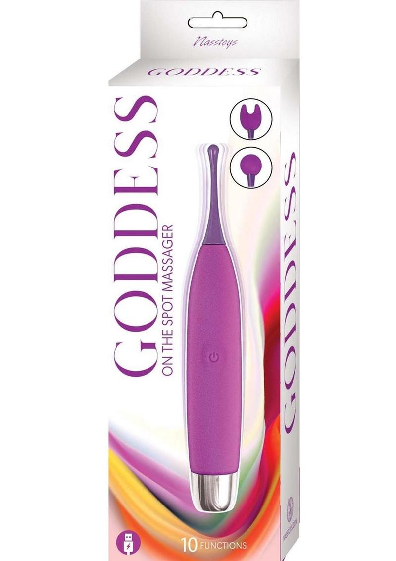 Masajeador de silicona recargable Goddess on The Spot - Morado