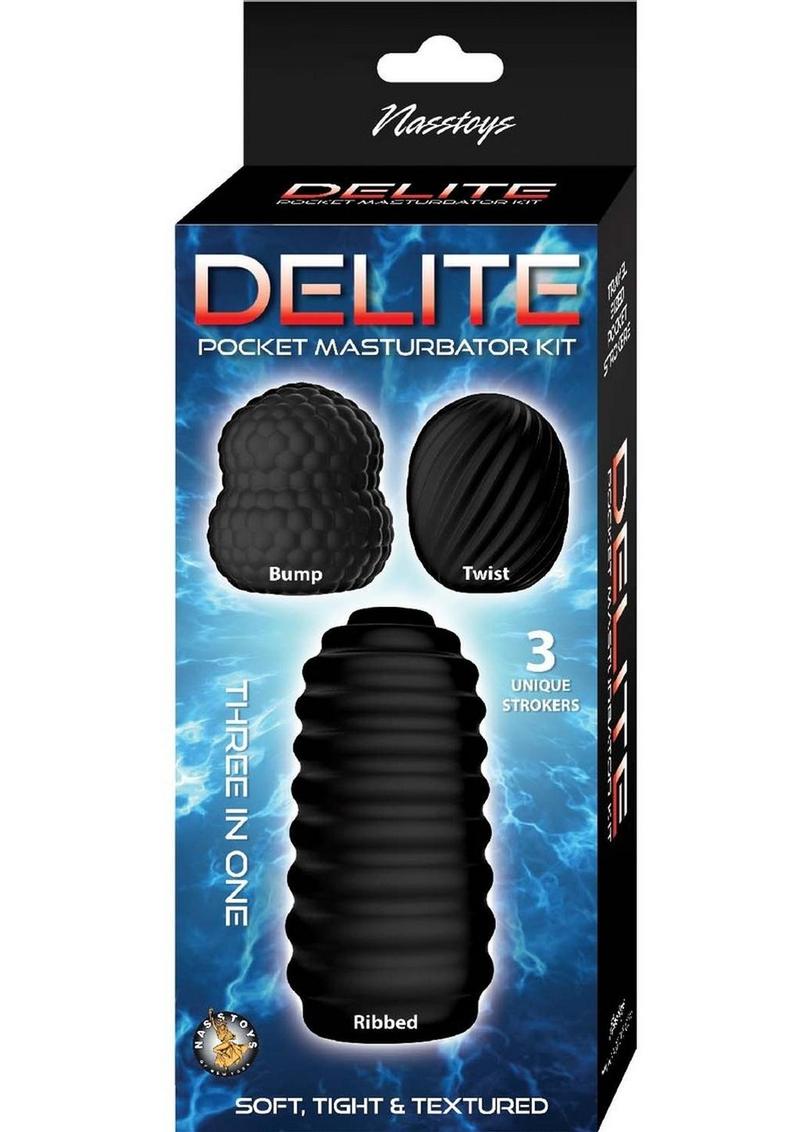 Kit de masturbador de bolsillo Delite - Negro