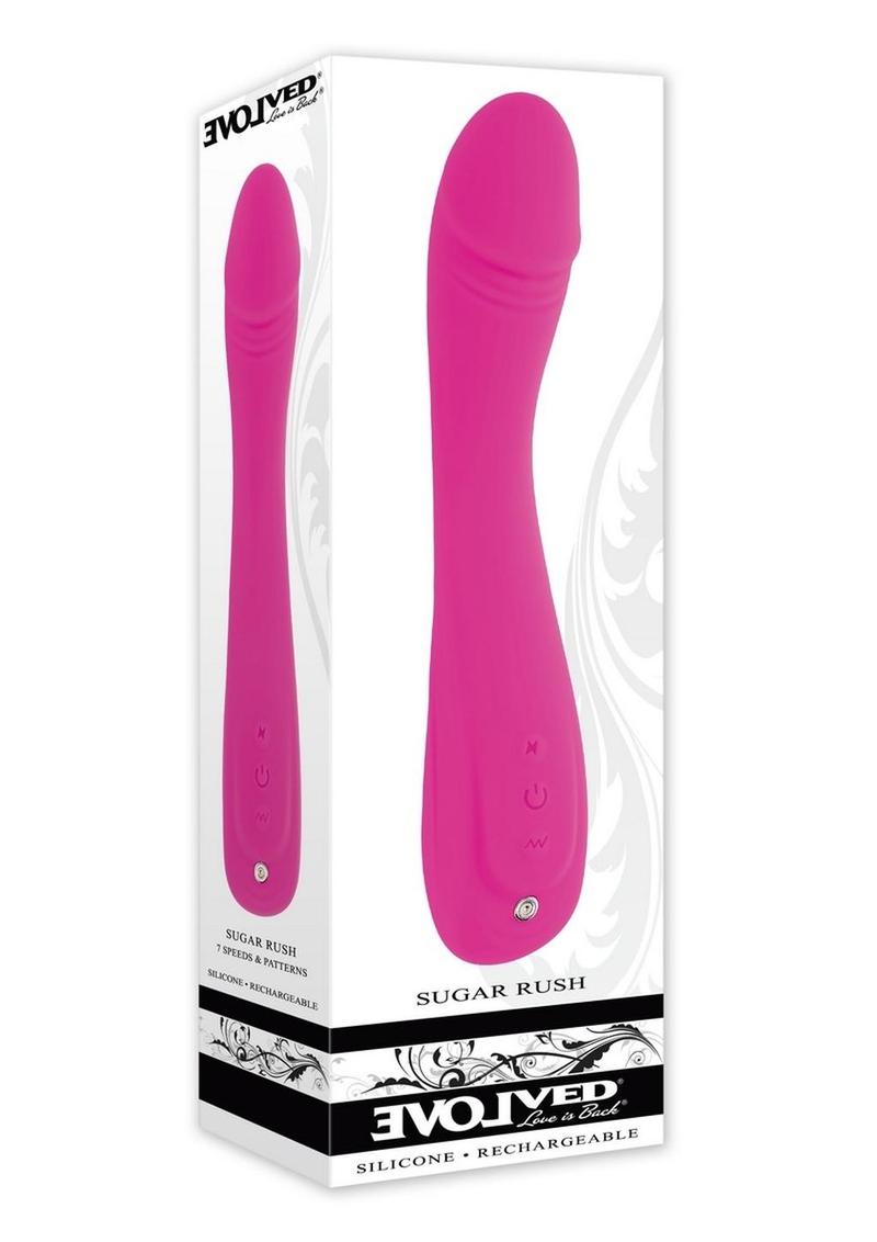 Vibrador de punto G de silicona recargable Sugar Rush - Rosa