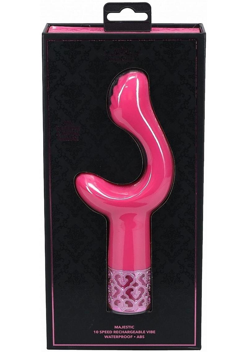 Vibrador de silicona recargable Majestic de Royal Gems - Rosa