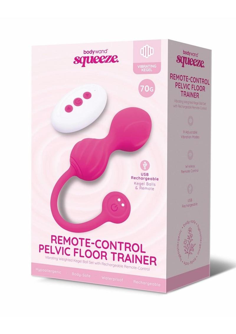 Entrenador de suelo pélvico de silicona recargable con control remoto Bodywand Squeeze, con peso de 70 g