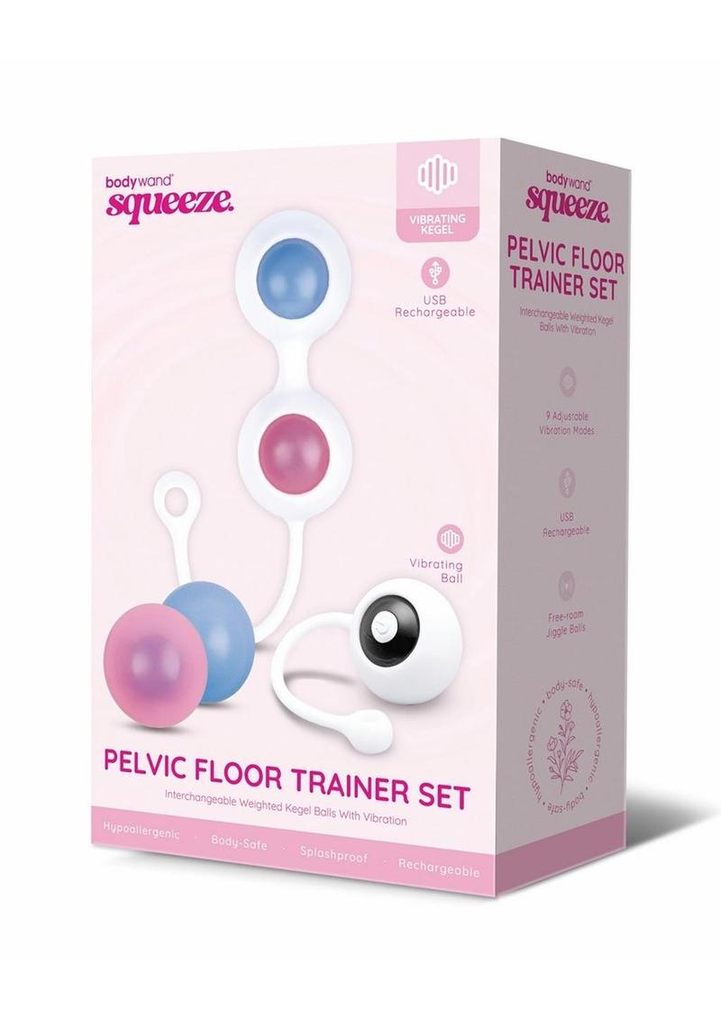 Bodywand Squeeze - Ejercitador de suelo pélvico recargable de silicona con vibración y peso (18-29 g)