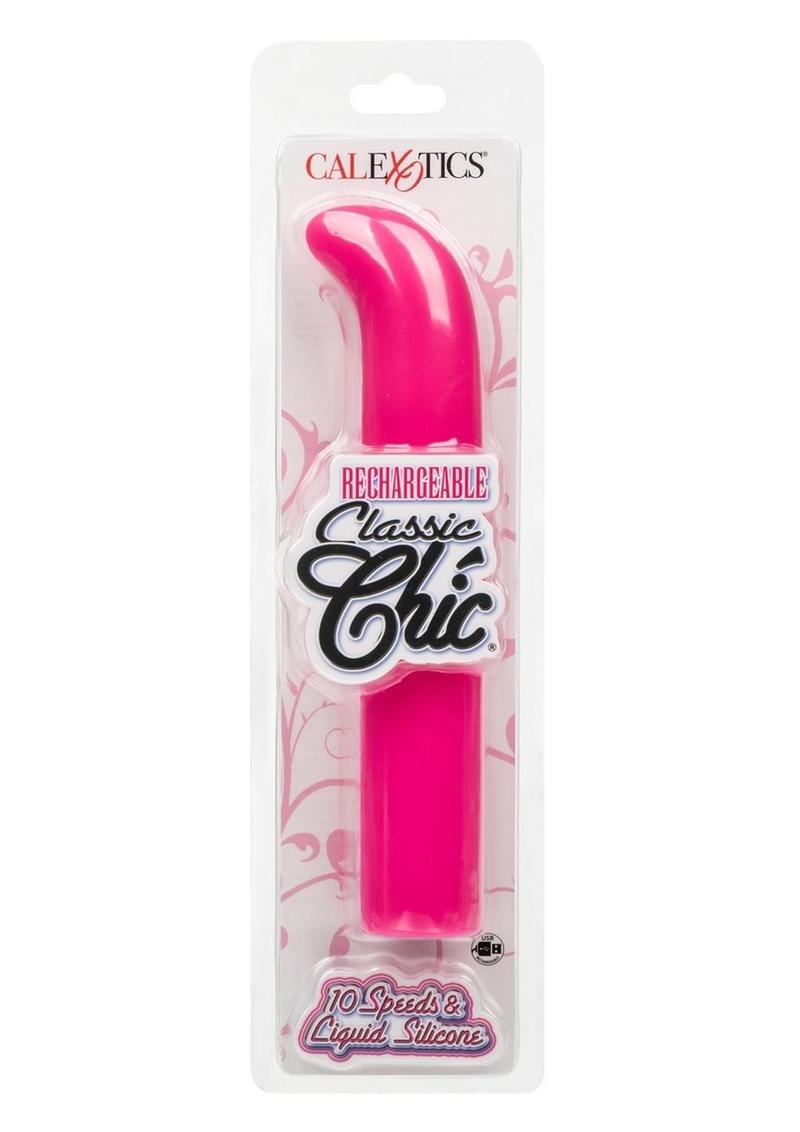 Vibrador recargable de silicona Classic Chic Standard G - Rosa