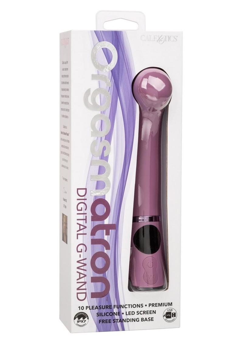 Masajeador de silicona recargable Orgasmatron Digital G-Wand - Morado
