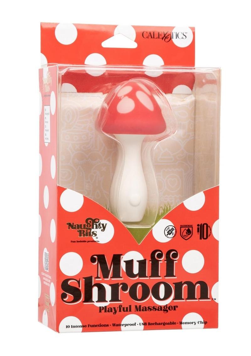Masajeador de silicona recargable y divertido Naughty Bits Muff Shroom - Multicolor