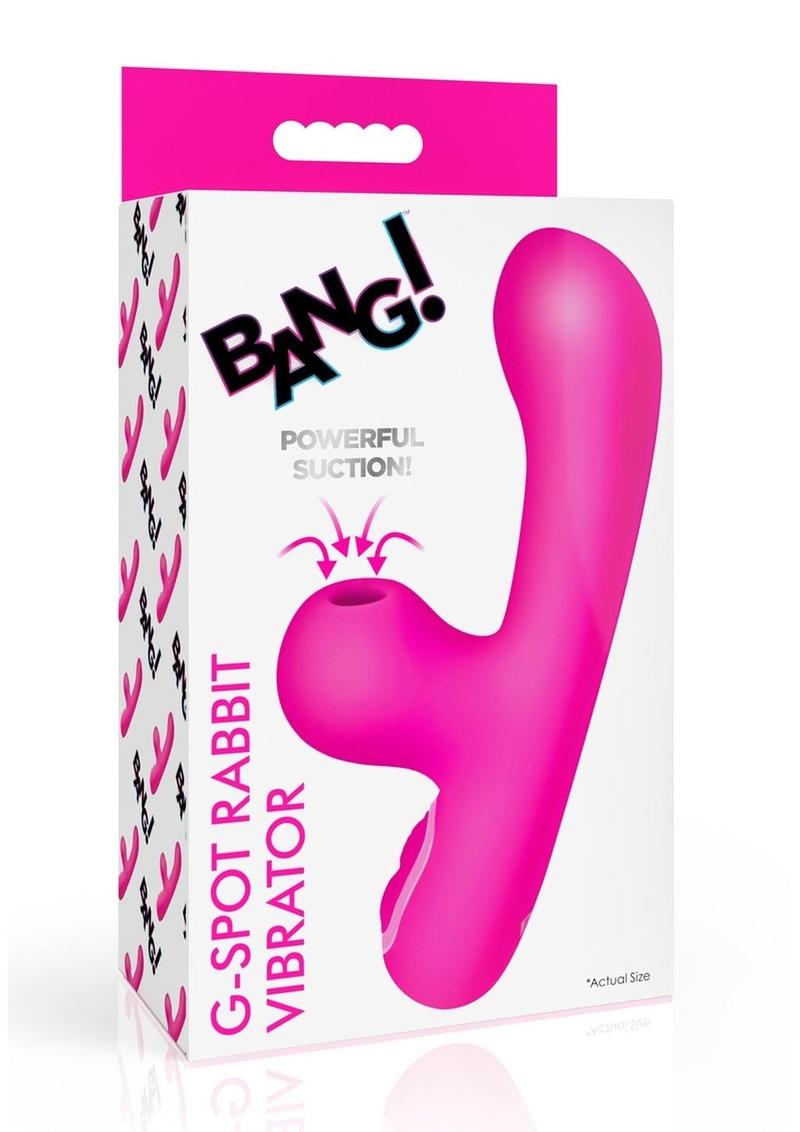 Vibrador de silicona recargable Bang! G-Spot Rabbit - Rosa