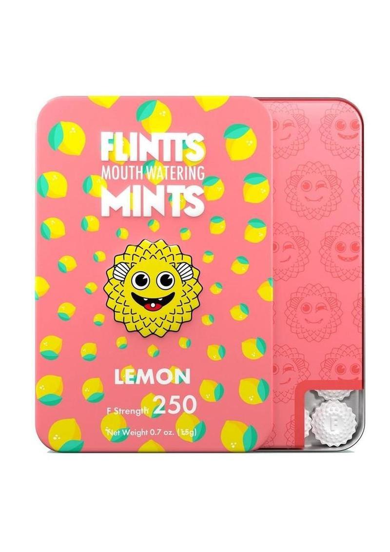 Flintts Mints Delicias Orales Deliciosas - Limón (F Fuerza 250) - 28-30 por lata