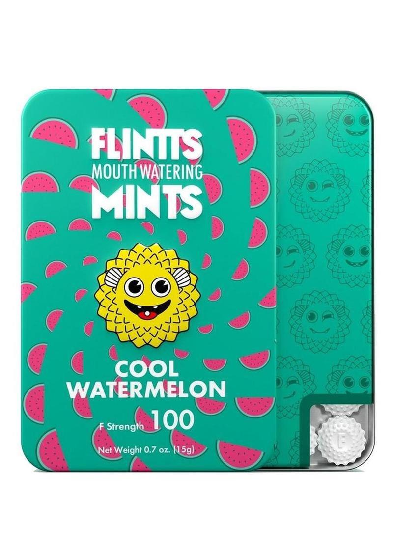 Delicias bucales deliciosas Flintts Mints - Sandía refrescante (concentración F 100) - 28-30 por lata
