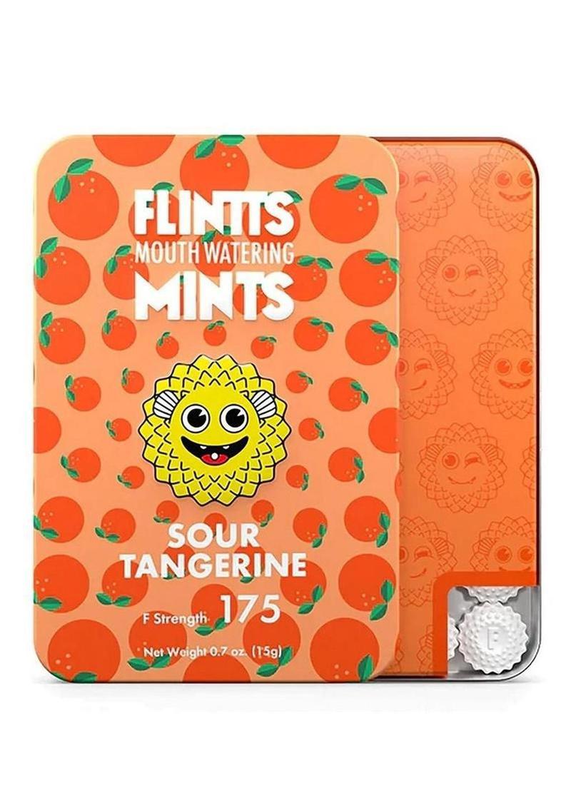 Delicias bucales deliciosas Flintts Mints - Mandarina ácida (concentración F 175) - 28-30 por lata
