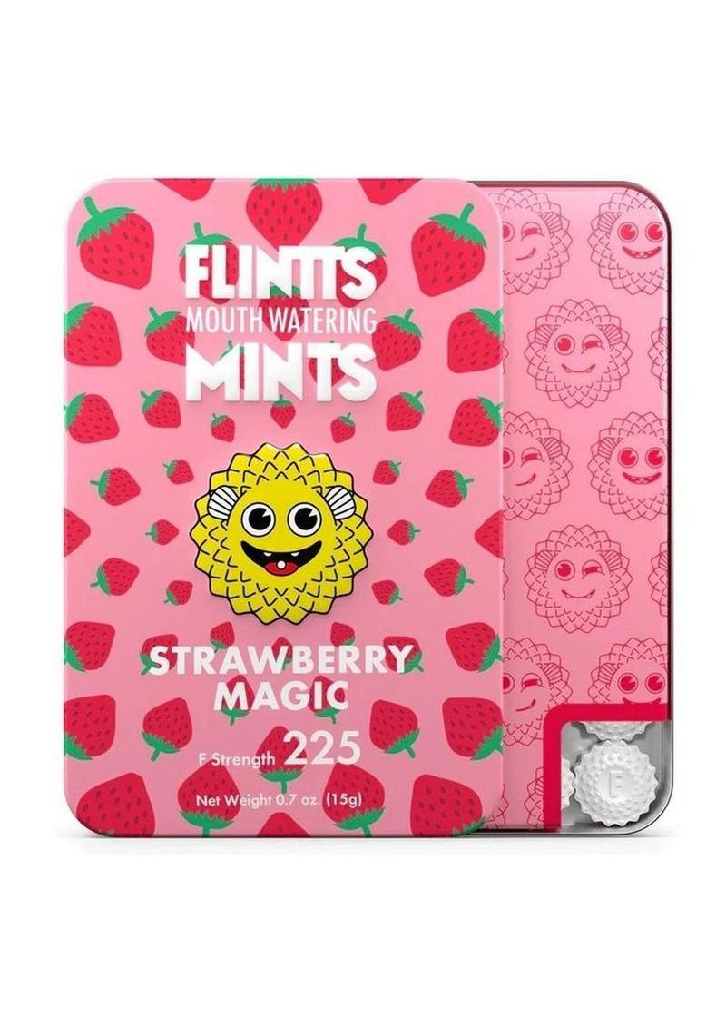 Delicias bucales deliciosas Flintts Mints - Strawberry Magic (concentración F 225) - 28-30 por lata
