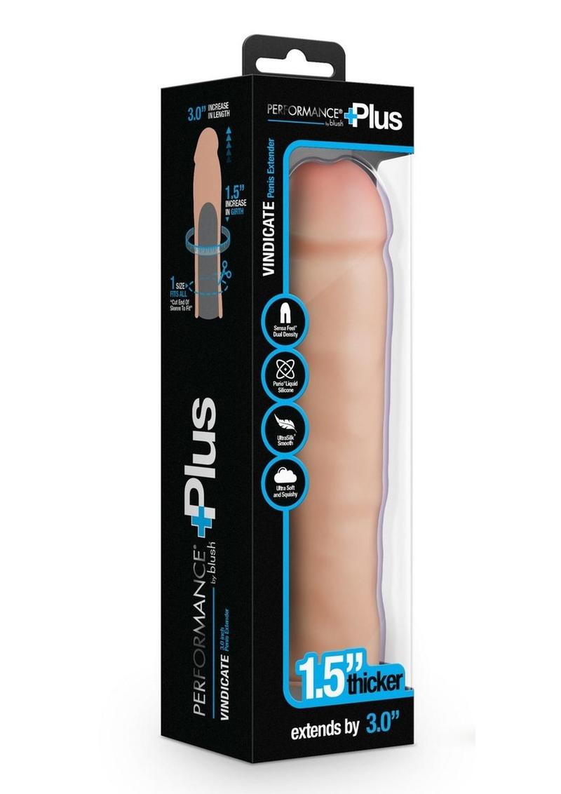 Extensor de pene de silicona Performance Plus de 7,6 cm - Vainilla