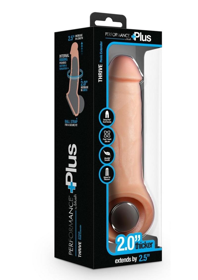 Pene extensor de silicona Performance Plus Thrive de 2,5 pulgadas - Vainilla
