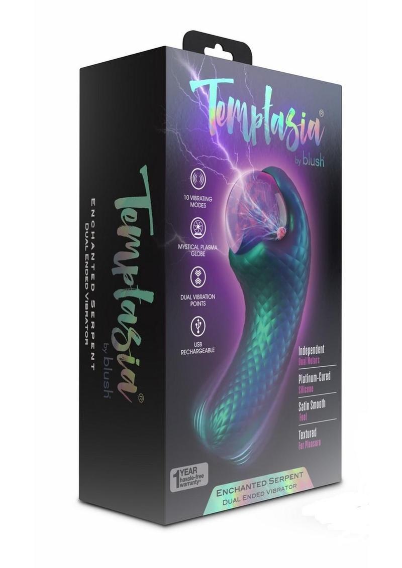 Vibrador doble de silicona recargable Temptasia Enchanted Serpent - Multicolor