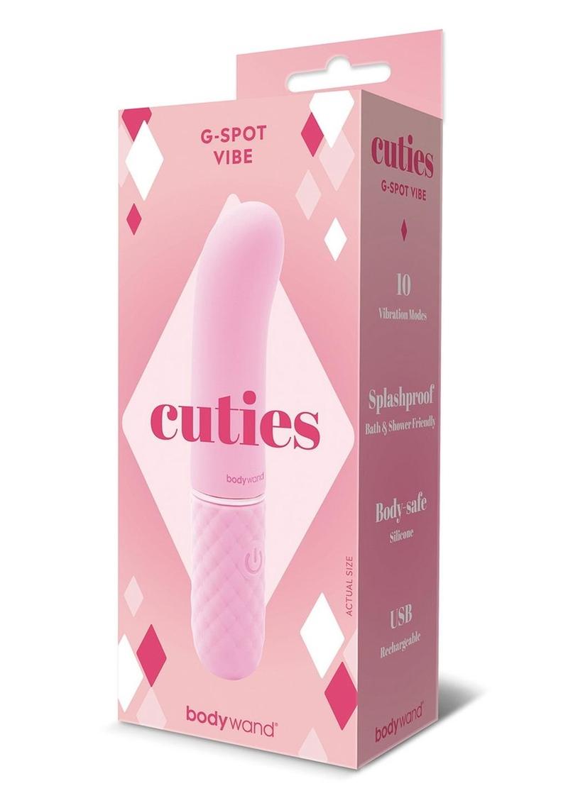 Vibrador de silicona recargable Bodywand Cuties Mini G - Rosa