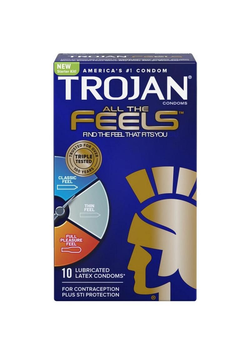 Condones de látex Trojan All The Feels (paquete de 10)