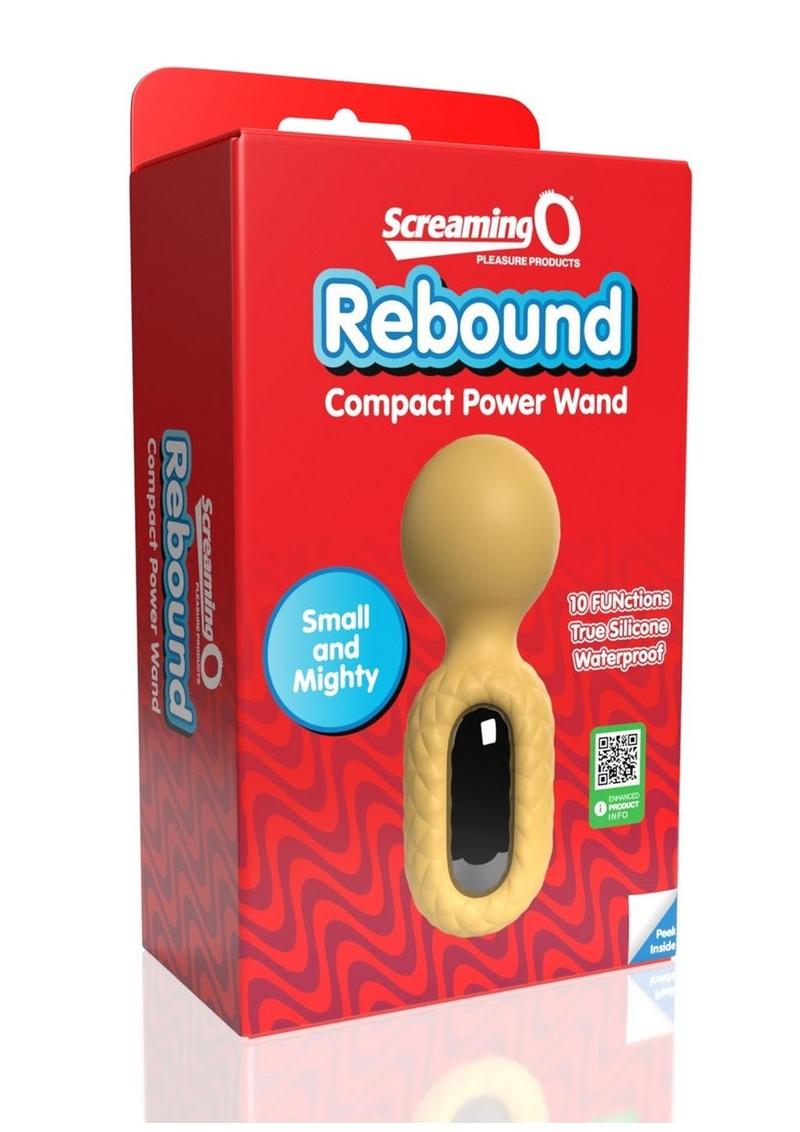 Varita vibradora compacta de silicona recargable Screaming O Rebound - Amarillo abejorro