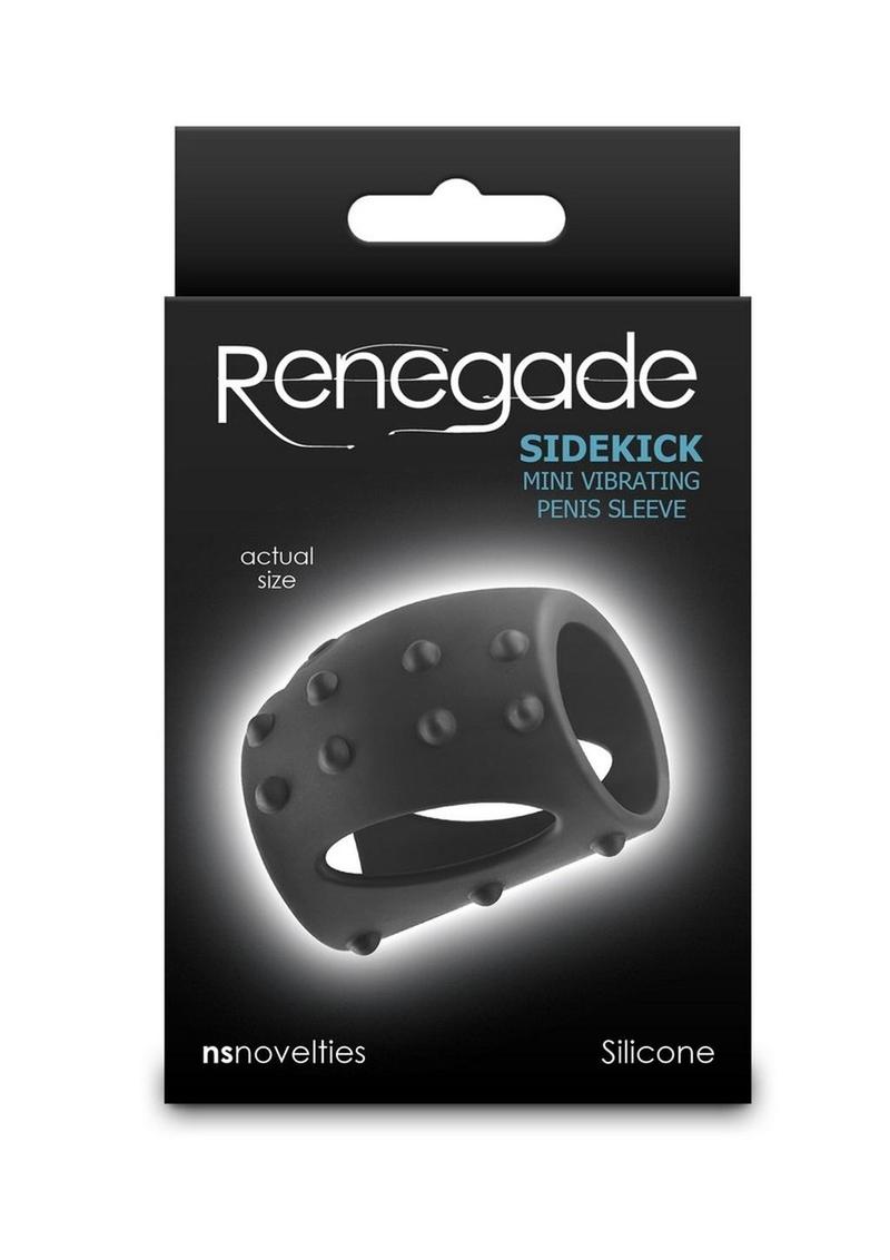 Funda de silicona recargable para pene Renegade Sidekick - Negra