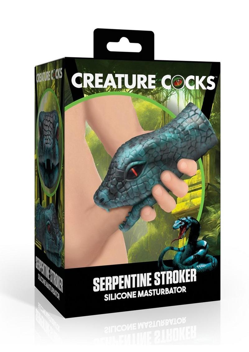 Masturbador de silicona Serpentine Stroker de Creature Cocks - Verde
