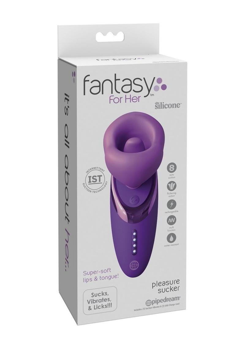 Estimulador de clítoris recargable de silicona Fantasy for Her Pleasure Sucker - Morado