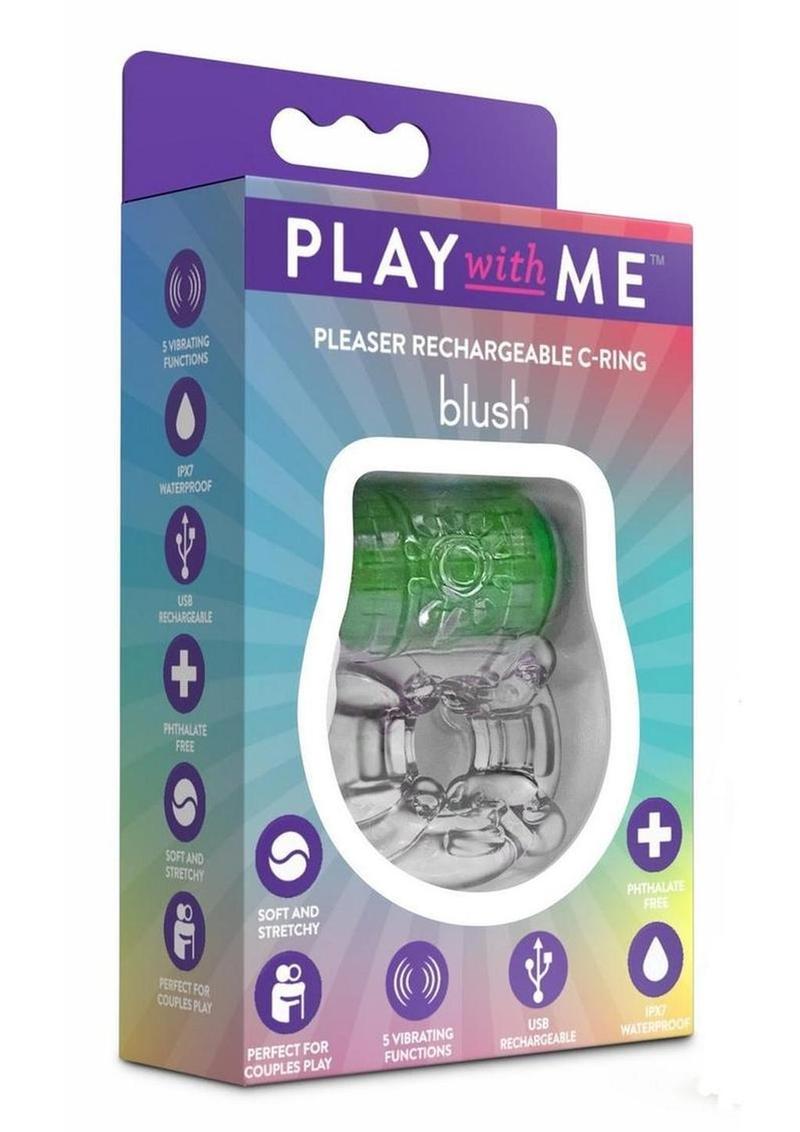 Anillo para el pene recargable Play With Me Pleaser - Verde neón
