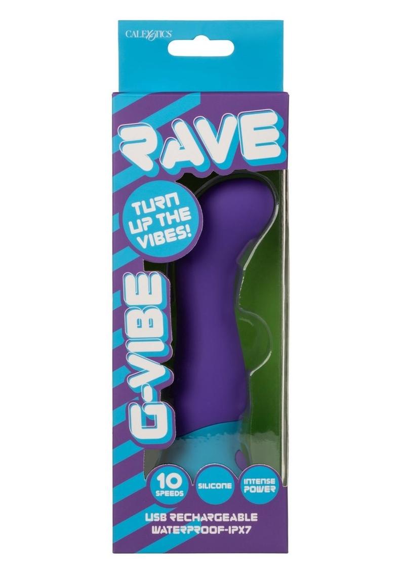 Vibrador de punto G de silicona recargable Rave G-Vibe - Morado/Azul
