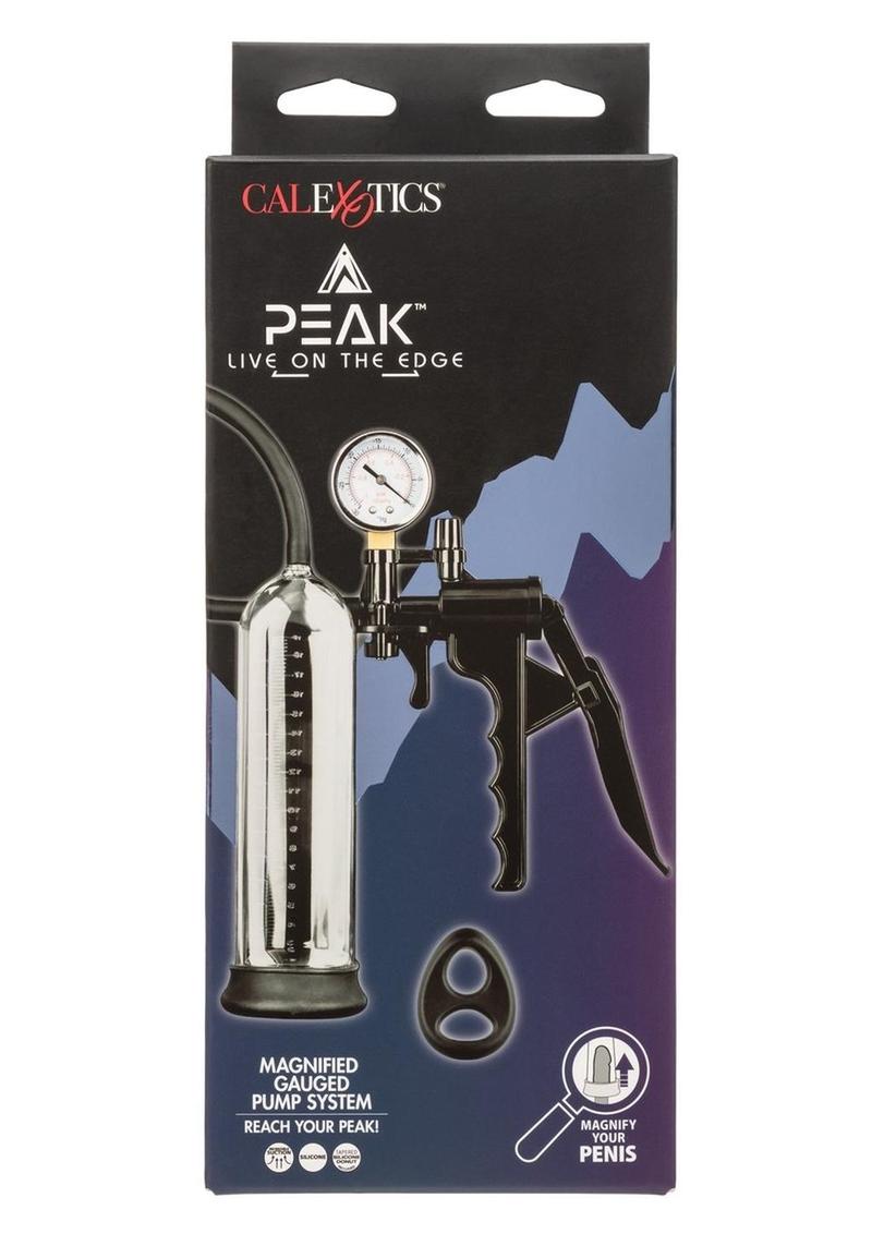 Sistema de bomba con manómetro ampliado Peak - Negro/Transparente