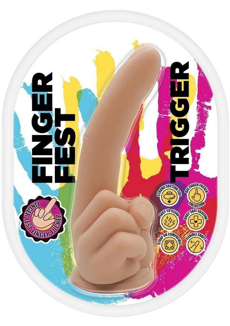 Consolador de silicona Finger Fest Trigger - Vainilla