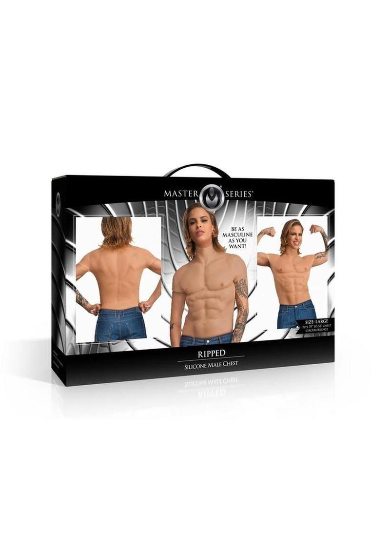 Camiseta de silicona rasgada Master Series para hombre - Talla grande - Color vainilla