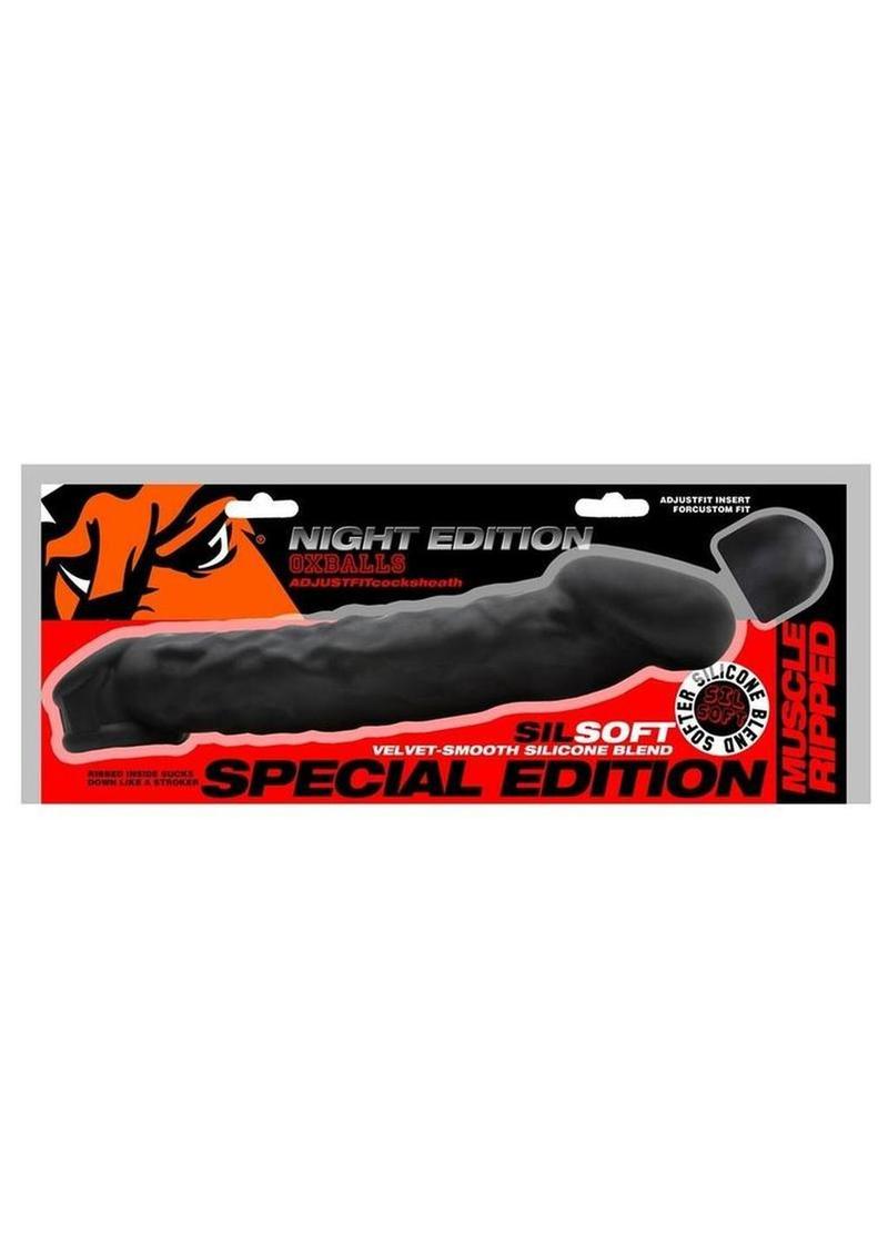 Funda para pene Oxballs Muscle Ripped Slim Edición Nocturna - Negra