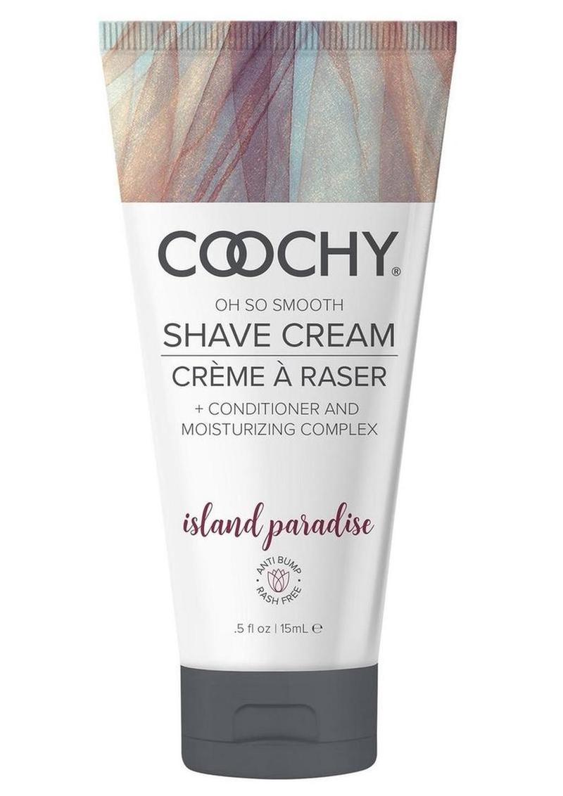 Crema de afeitar Coochy Island Paradise, tubo de muestra de 0.5 oz