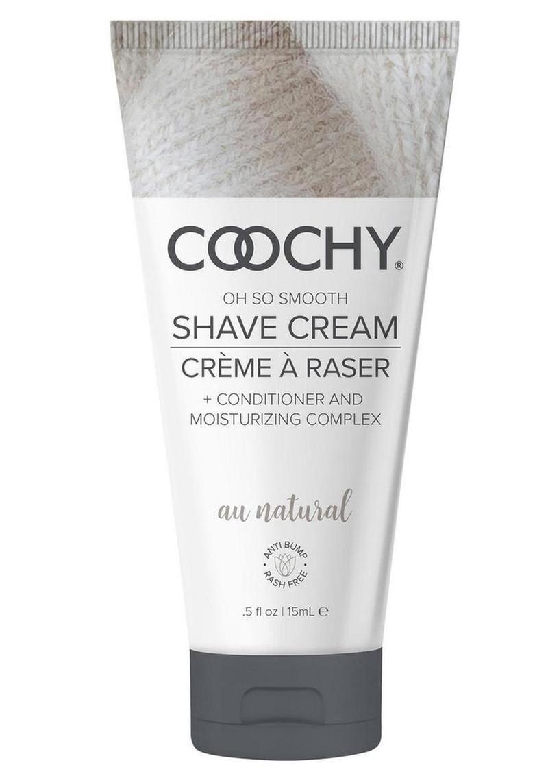Crema de afeitar Coochy Au Natural, tubo de muestra de 0.5 oz