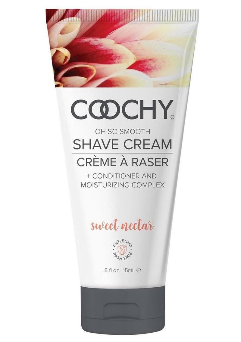 Crema de afeitar Coochy Sweet Nectar, tubo de muestra de 0.5 oz