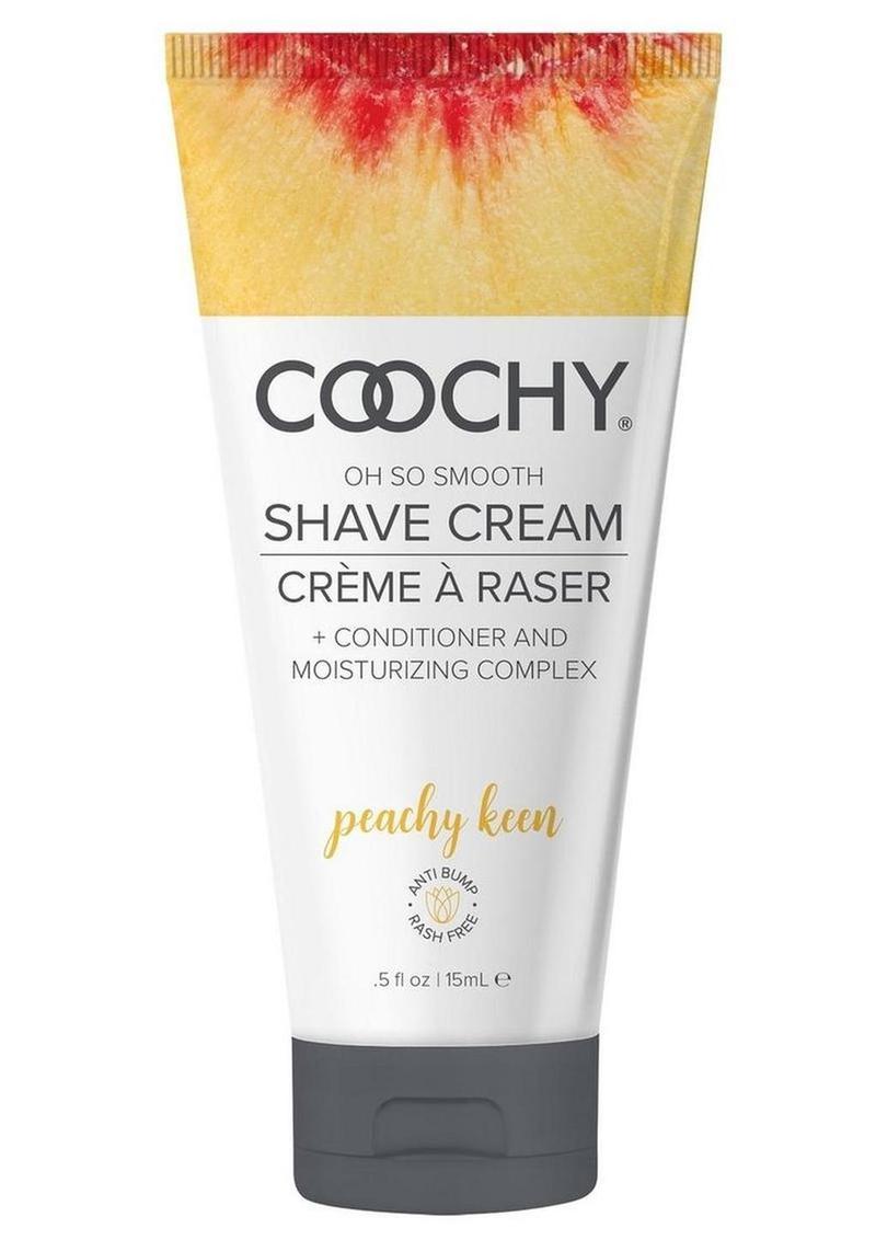 Crema de afeitar Coochy Peachy Keen, tubo de muestra de 0.5 oz