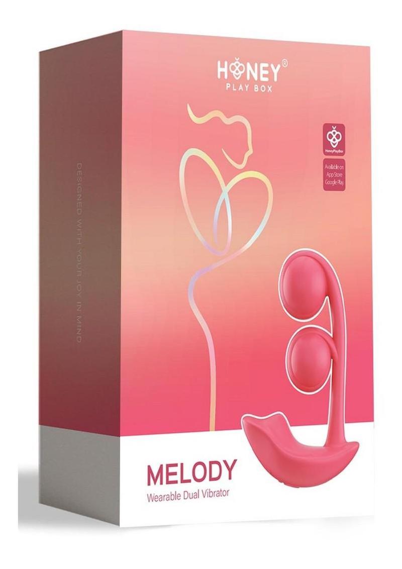 Vibrador Melody de silicona con dos bolas, recargable y controlado por app, con sensor de presión para clítoris y punto G - Rojo