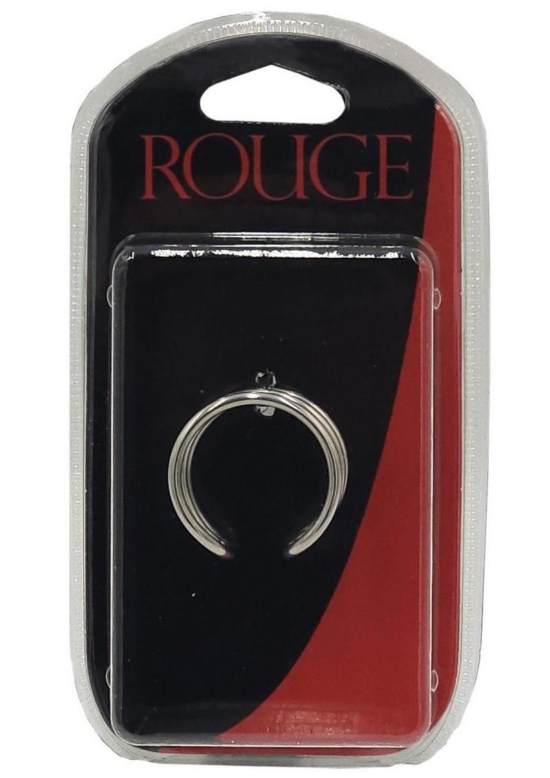 Anillo para glande de triple alambre de acero inoxidable Rouge - Plata